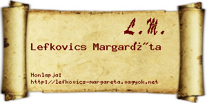 Lefkovics Margaréta névjegykártya